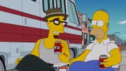 Als Homer (r.) den fahrenden Donut-Händler Terence (l.) kennenlernt, verändert das sein Leben ...