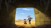 ARD/HR GERONIMO STILTON Folge 23, Das Duell der Mäuse-Magier, 26-teilige Animationsserie, Italien/Frankreich 2011, am Samstag (27.07.13) um 05:55 Uhr im ERSTEN. Auf der Suche nach der verschwundenen Sphinx müssen sich Thea und Ben in einer Pyramide zurechtfinden.