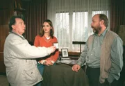 Ehrlicher (Peter Sodann, li.), Miriam Kreiling (Laura Tonke), Peter Kreiling (Herbert Olschok).