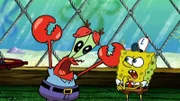 L-R: Mr. Krabs, SpongeBob