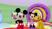 L-R: Mickey Mouse, Minnie Mouse and Pluto.