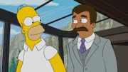 Sind sich einig, dass sie dem skrupellosen Vorhaben von Mr. Burns ein Ende machen müssen: Homer (l.) und Neil deGrasse Tyson (r.) ...