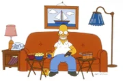 (10. Staffel) - Homer Simpson bei seiner Lieblingsbeschäftigung: fernsehen.