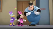 L-R: Daisy Duck, Cuckoo-Loca, Minnie Mouse, Pete