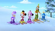 L-R: Daisy Duck, Mickey Mouse, Minnie Mouse, Goofy, Donald Duck