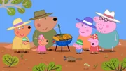 Beim Picknick im Outback grillen die beiden Familien ein paar Maiskolben.