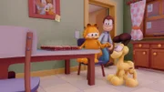 Solange Lasagne im Haus ist, ist für Garfield die Welt in Ordnung.
