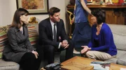 Brennan (Emily Deschanel, l.) und Booth (David Boreanaz) hoffen, dass die Befragung von Maryann Samuel (Michelle Joyner) ein mögliches Mordmotiv offenbart.