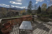 Beautiful mountain views are seen from the deck of the Saddleback House in Park City, Utah, as seen on HGTV's Mountain Life.