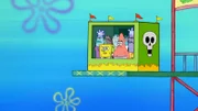 Vorne, l-r: SpongeBob, Patrick