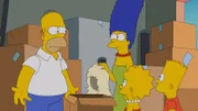Machen eine unglaubliche Entdeckung: Homer (l.), Bart (r.), Marge (2.v.l.) und Lisa (2.v.r.) ...