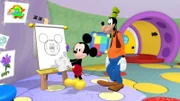MICKEY MOUSE CLUBHOUSE - "Mickey's Art Show" Ð Mickey's putting on an arts and crafts show and everyone begins working on their art, except for Goofy, who isn't sure what kind of art to do.  Mickey and pals get Goofy involved in painting, sculpting and drawing Ð and eventually Goofy discovers that while his art doesn't turn out like everyone else's, it perfectly expresses who he is Ð spontaneous, unpredictable andÉ well, goofy!  "Mickey Mouse Clubhouse," airs FRIDAY, JUNE 27 (8:30 a.m., ET) on Disney Channel. (DISNEY CHANNEL) MICKEY MOUSE, GOOFY
