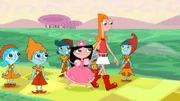 PHINEAS AND FERB - "Wizard of Odd" -- In order to paint their house quickly, Phineas and Ferb build a contraption that spins it around, causing Candace to become so dizzy, she collapses.  She soon finds herself in the magical land of Odd where their friends Isabella, Dr. Doofenshmirtz, Jeremy, Buford and Baljeet are remarkably like the characters in L. Frank Baum's book "The Wizard of Oz."  When Candace follows the yellow brick sidewalk to Bustopolis (to find the Wizard who can help her finally bust her brothers), things aren't what they seem, in an episode of the Emmy Award-winning hit series "Phineas and Ferb" premiering FRIDAY, SEPTEMBER 24 (8:30-9:00 p.m., ET/PT) on Disney Channel. (DISNEY XD) ISABELLA, CANDACE