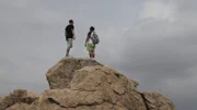 Corey and Raul hiking