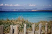 Blick von Formentera nach Ibiza.