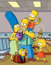 (29. Staffel) - (v.l.n.r.) Marge; Maggie; Homer; Bart; Lisa