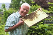 Harald Wulferding, leidenschaftlicher Imker, baut seine Bienenwaben und -kästen selbst. Der 82-Jährige liebt seine Bienen so sehr, dass er es im Winter kaum erwarten kann, im Mai wieder gestochen zu werden.