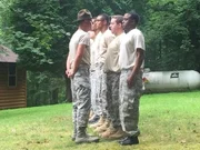 Twins at boot camp.
