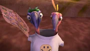 Blinky steckt Pablo und seinen Cousin in das Freundschafts-Shirt, so dass sie gezwungen sind, zusammen zu arbeiten.