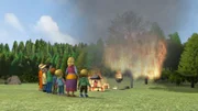 Der Grillwettbewerb zwischen Trevor und Tom geht in Flammen auf.