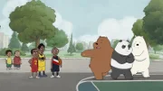 Vorne, v.li.: Grizzly Bear, Panda Bear, Ice Bear