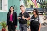 V.l.. Detective Serena Chavez (Ariana Guerra), Joshua Folsom (Matt Lauria) und Allie Rajan (Mandeep Dhillon).   +++