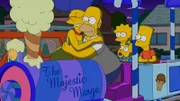 Erleben einen ganz besonderen Hochzeitstag: Marge (l.) und Homer (2.v.l.) mit ihren Kindern Lisa (M.), Maggie (2.v.r.) und Bart (r.) ...