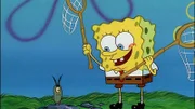 L-R: Plankton, SpongeBob