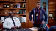 Andre Braugher as Ray Holt, Andy Samberg as Jake Peralta