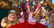 Mit Hilfe des Tukans, der am liebsten mit der Feder auf Captain Hooks Hut kuschelt, haben die Piraten schon drei der sieben Diamanten gefunden.