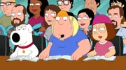 Wie jede Woche kommen die Darsteller Brian (l.), Chris (M.) und Meg (r.) von Family Guy zusammen, um die neue Folge Probe zu lesen. Funktionieren die Story und die Witze auch diese Woche?
