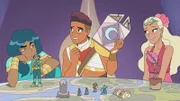 l-r: Mermista (voiced by Vella Lovell), Bow (voiced by Marcus Scribner), Perfuma (voiced by Genesis Rodriguez)