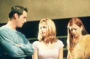 Xander (Nicholas Brendon), Buffy (Sarah Michelle Gellar, M.), Willow (Alyson Hannigan)