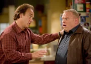 ACCORDING TO JIM - "Andy's Proposal" - Jim convinces Andy to propose to his girlfriend, Emily, before he loses her. But when Jim catches Emily having dinner with another man, he questions the wisdom of his own advice, TUESDAY, DECEMBER 9 (9:00-9:30 p.m., ET), on the ABC Television Network. (ABC/RANDY HOLMES) JIM BELUSHI, LARRY JOE CAMPBELL