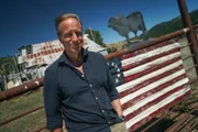 Mike Rowe, host of Dirty Jobs, outside of a ranch used for filming in Central California.