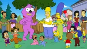 (Mitte v.l.n.r.) Homer; Maggie; Marge