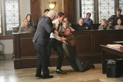 CASTLE - "Law & Murder" - During the high-profile trial of a murdered socialite, a juror suddenly tumbles out of the jury box -- dead!  When Castle & Beckett learn the juror was poisoned, their investigation soon uncovers that this seemingly innocent juror may not have been so innocent after all, on "Castle," MONDAY, MARCH 28 (10:01-11:00 p.m. ET) on the ABC Television Network. (ABC/ADAM LARKEY) BRUCE DAVISON, JESSE HLUBIK