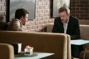 HOUSE -- "Lucky Thirteen" Episode 505 -- Pictured: (l-r) Michael Weston as Lucas, Hugh Laurie as Dr. Greg House -- NBC Photo: Adam Taylor