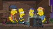 (v.l.n.r.) Nelson; Bart; Milhouse; Martin