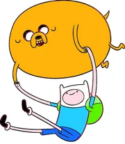 Top to bottom: Jake (John DiMaggio), Finn (Jeremy Shada)
