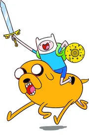 Top to bottom: Finn  (Jeremy Shada), Jake (John DiMaggio)