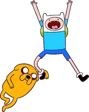 L-R: Jake (John DiMaggio), Finn (Jeremy Shada)