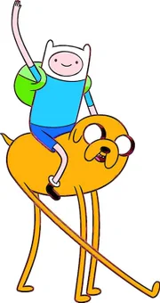 Top to bottom: Finn (Jeremy Shada), Jake  (John DiMaggio)