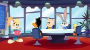v.li.: Lola Bunny, Daffy Duck, Porky Pig, Bugs Bunny, Tweety