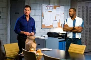 "Taxman" - Rookie agent Ray Cannon (new series regular Edwin Hodge) joins the Fugitive Task Force as they hunt down a mysterious killer targeting IRS offices, on the CBS Original series FBI: MOST WANTED, Tuesday, Sept. 27 (10:00-11:00 PM, ET/PT) on the CBS Television Network, and available to stream live and on demand on Paramount+. Pictured (L-R): Dylan McDermott as Supervisory Special Agent Remy Scott and Edwin Hodge as Special Agent Ray Cannon. Photo: Mark Schafer/CBS
