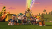 v.li.: Wheeler, Grandpa Gravel, Auntie Crane, Motor, Mix, Charger, Rubble