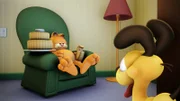 Garfield bei seiner Lieblingsbeschäftigung: faul sein.