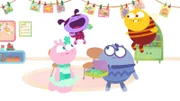 v.li.: Elodie, Lu, Declan, Barnaby