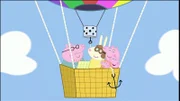 L-R: Daddy Pig, Miss Rabbit, George Pig, Mummy Pig, Peppa Pig
