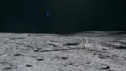Haben die ersten Menschen auf dem Mond vielleicht Hinweise auf außerirdische Lebensformen entdeckt? (nachgestellte Szene)